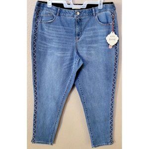 Knox Rose Women's Denim Pants Jeans, High Rise Size 20W, Plus Size Women's Jeans